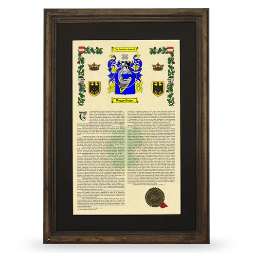 Buggenhager Deluxe Armorial Framed - Brown