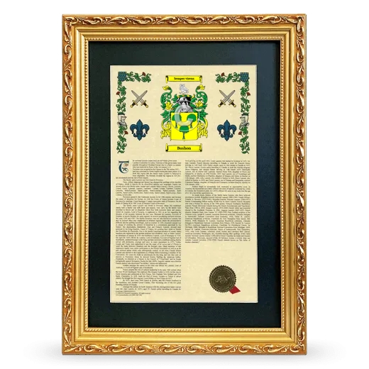 Bushon Deluxe Armorial Framed - Gold