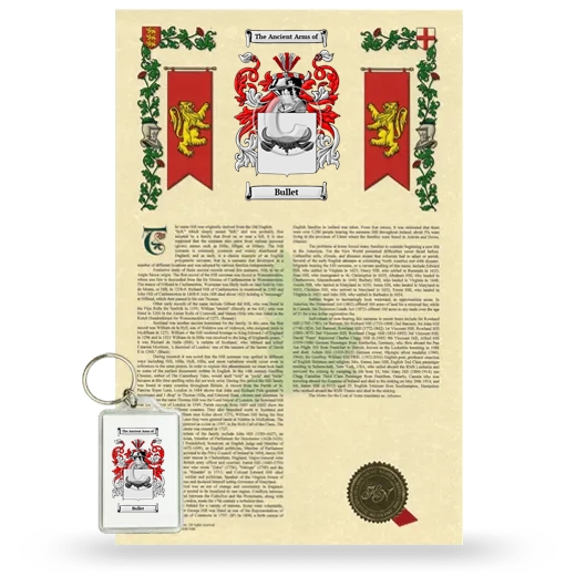 Bullet Armorial History and Keychain Package