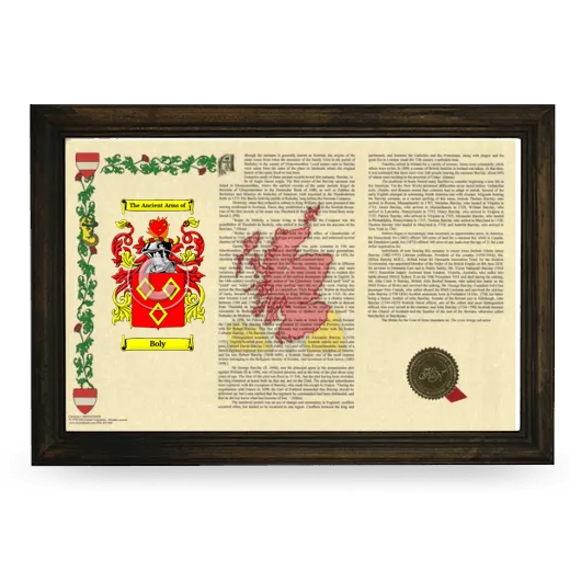 Boly Armorial Landscape Framed - Brown