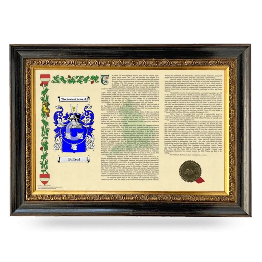 Bulteul Armorial Landscape Framed - Heirloom