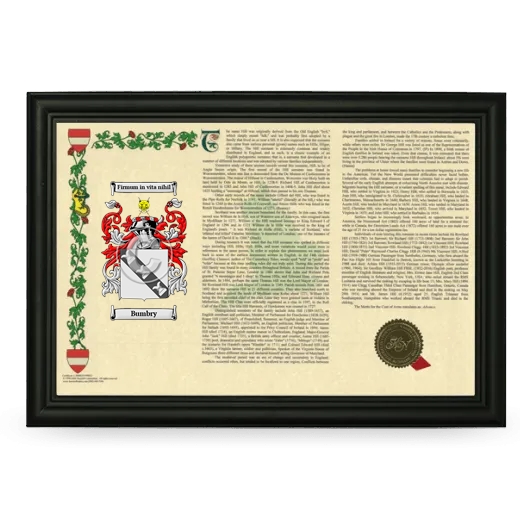 Bumbry Armorial Landscape Framed - Black