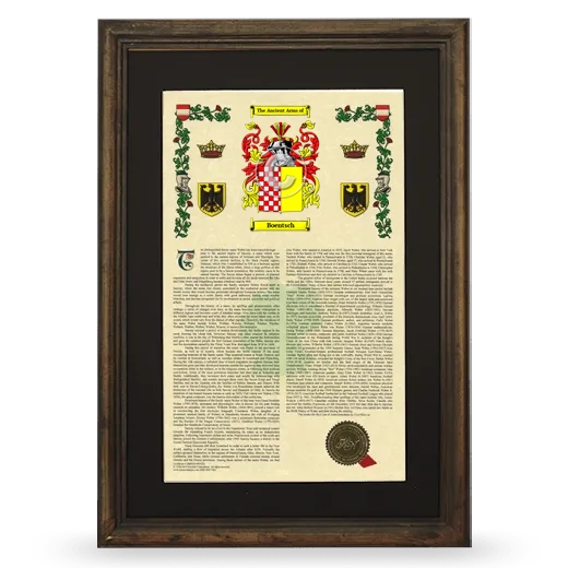 Boentsch Deluxe Armorial Framed - Brown