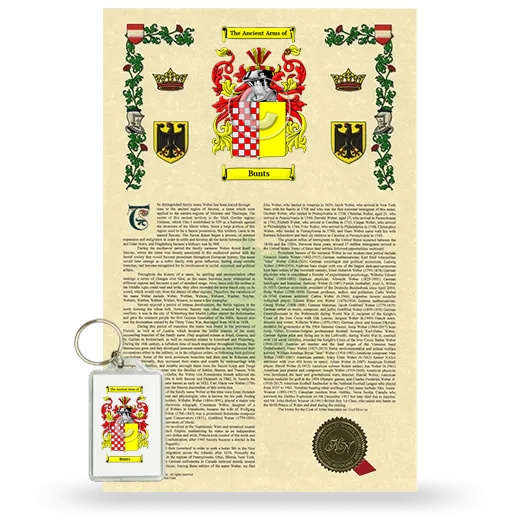 Bunts Armorial History and Keychain Package
