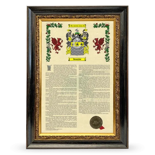 Bennyint Armorial History Framed - Heirloom