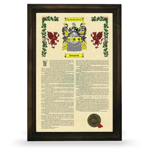 Bunnyend Armorial History Framed - Brown