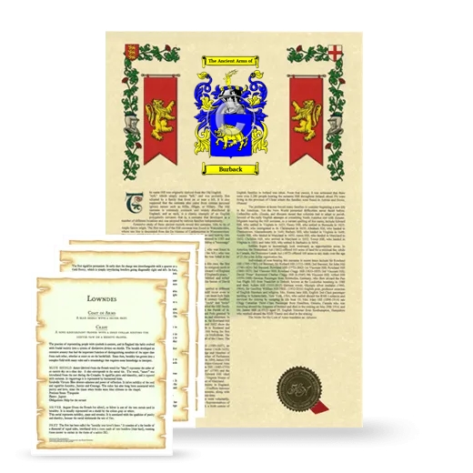 Burback Armorial History and Symbolism package