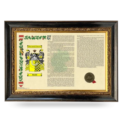 Burski Armorial Landscape Framed - Heirloom