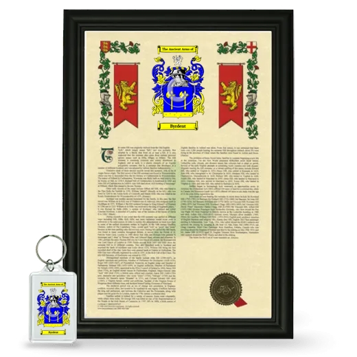 Byrdent Framed Armorial History and Keychain - Black
