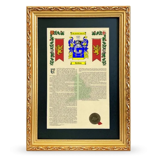 Byrdoun Deluxe Armorial Framed - Gold