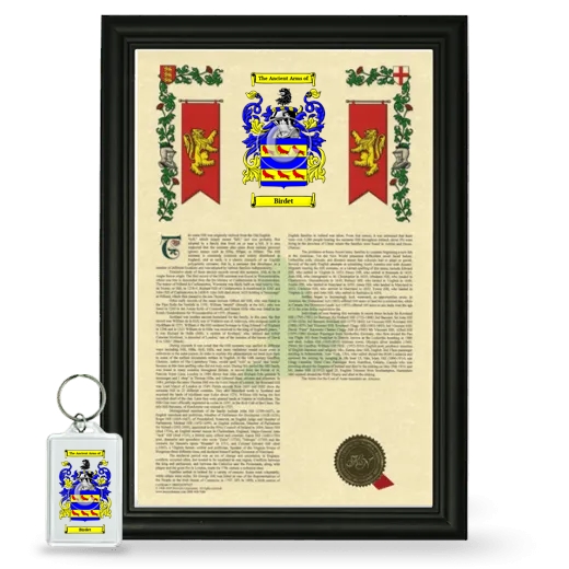 Birdet Framed Armorial History and Keychain - Black