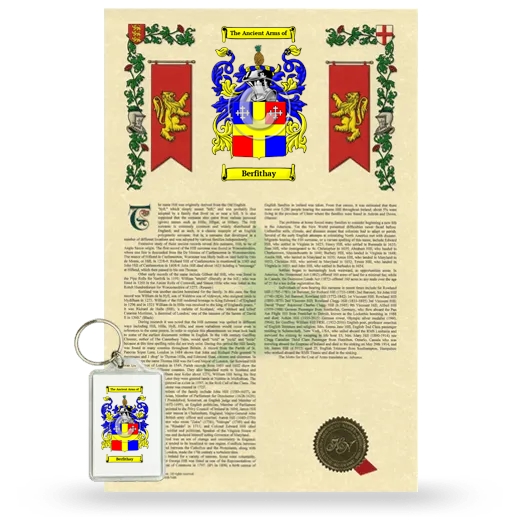 Berfithay Armorial History and Keychain Package