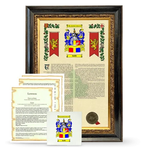 Buffit Framed Armorial, Symbolism and Large Tile - Heirloom