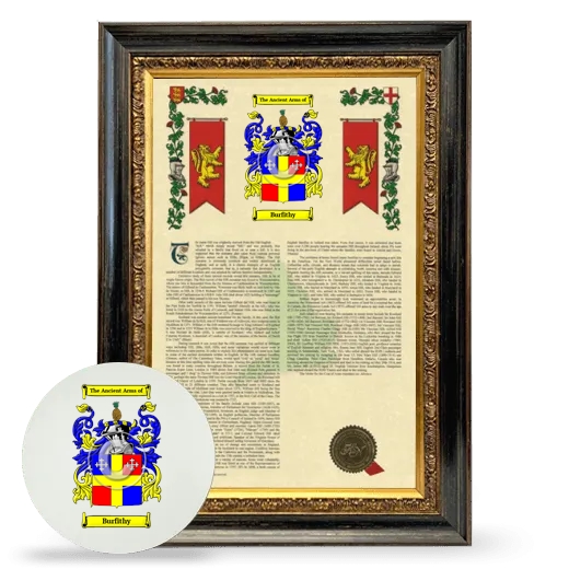 Burfithy Framed Armorial History and Mouse Pad - Heirloom