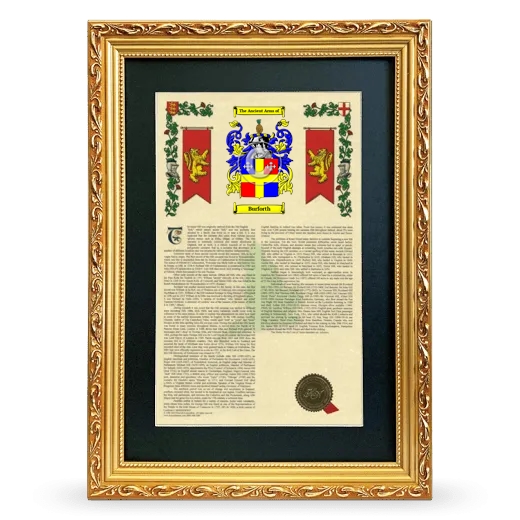 Burforth Deluxe Armorial Framed - Gold
