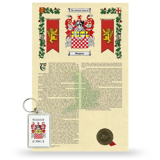 Bargess Armorial History and Keychain Package