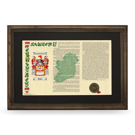 Birges Deluxe Armorial Landscape Framed - Brown