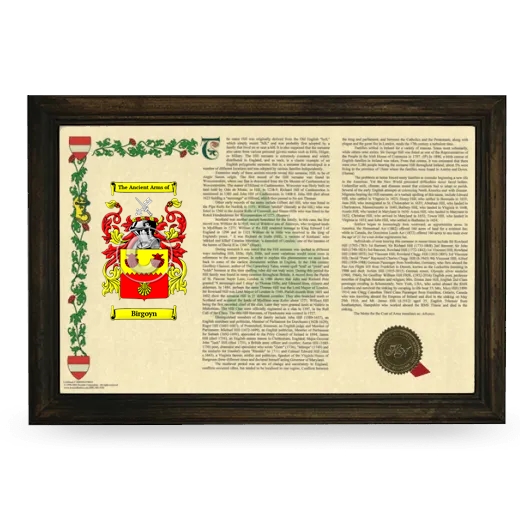 Birgoyn Armorial Landscape Framed - Brown