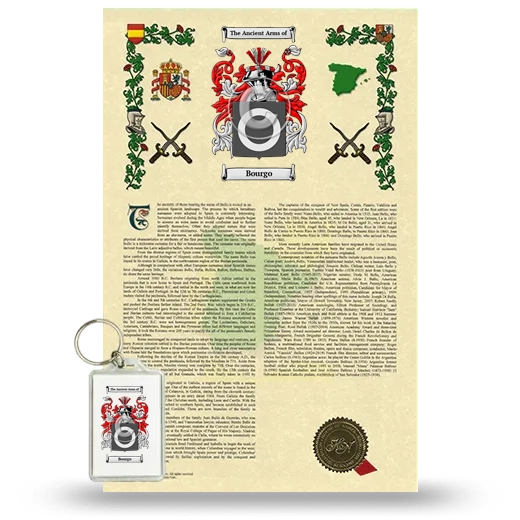 Bourgo Armorial History and Keychain Package