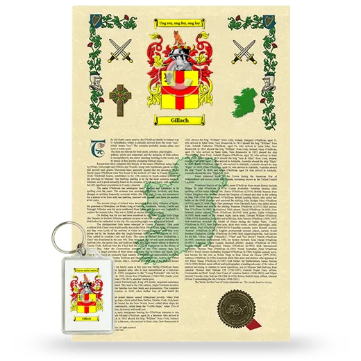 Gillach Armorial History and Keychain Package