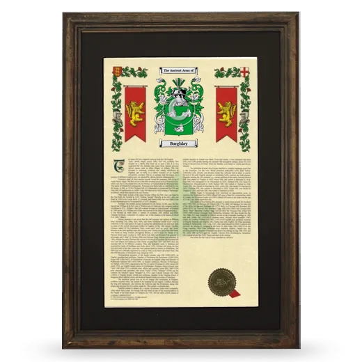 Burghlay Deluxe Armorial Framed - Brown