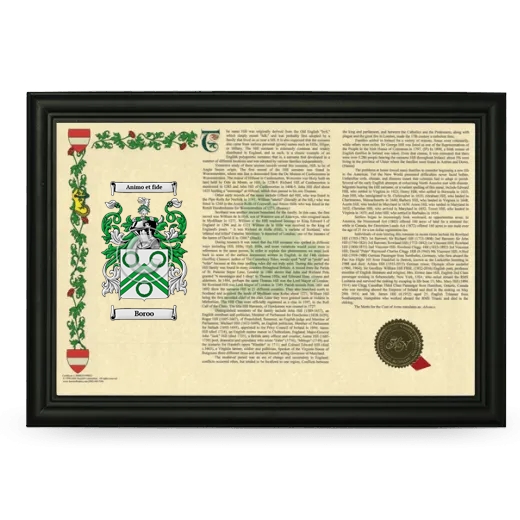 Boroo Armorial Landscape Framed - Black