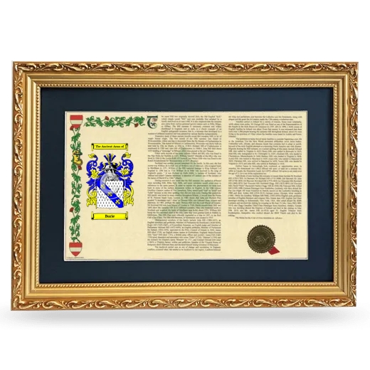 Burie Deluxe Armorial Landscape Framed - Gold