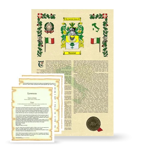 Bussemi Armorial History and Symbolism package