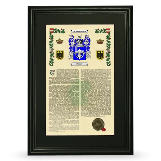 Busher Deluxe Armorial Framed - Black