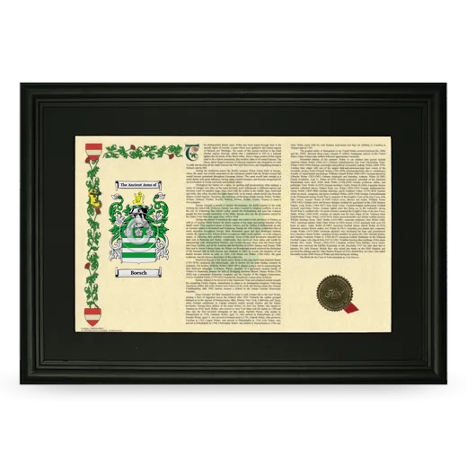 Boesch Deluxe Armorial Landscape Framed- Black