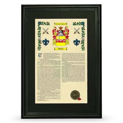 Deboucy Deluxe Armorial Framed - Black