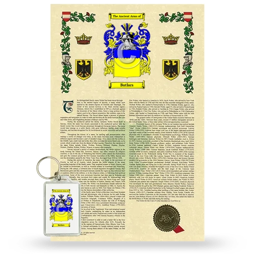 Butlars Armorial History and Keychain Package