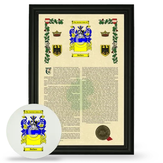 Butlars Framed Armorial History and Mouse Pad - Black