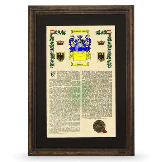 Butlars Deluxe Armorial Framed - Brown