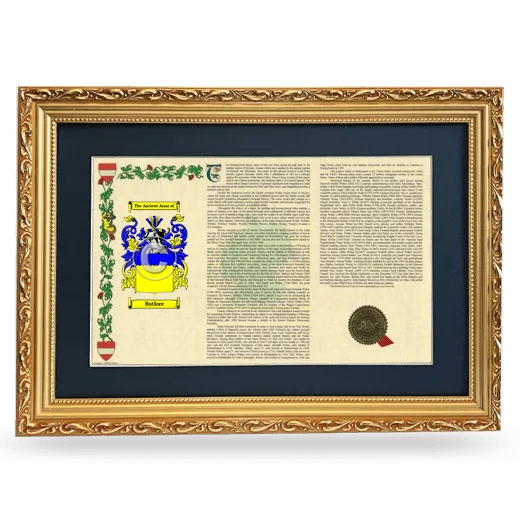 Butlore Deluxe Armorial Landscape Framed - Gold