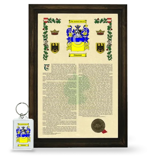 Ormount Framed Armorial History and Keychain - Brown