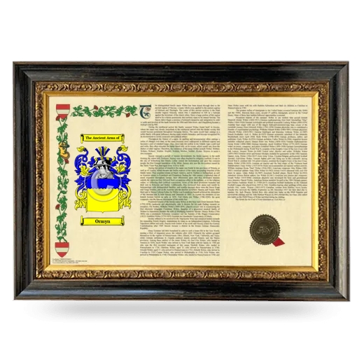 Ormyn Armorial Landscape Framed - Heirloom