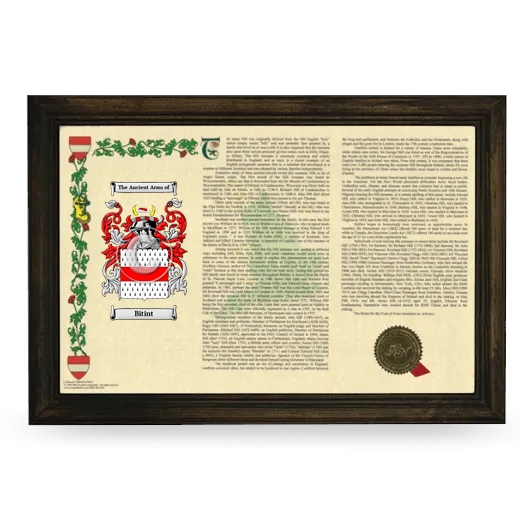 Bitint Armorial Landscape Framed - Brown