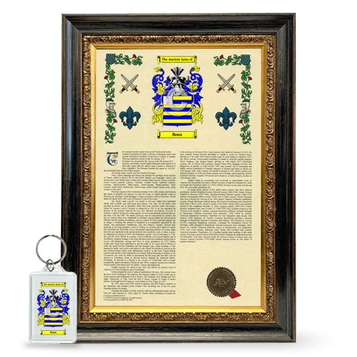 Boux Framed Armorial History and Keychain - Heirloom