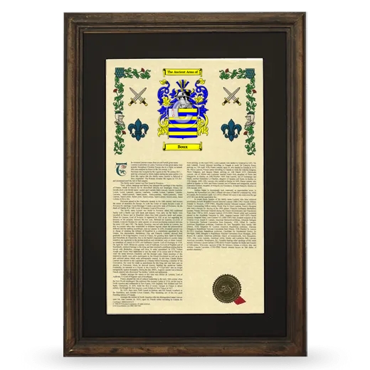 Boux Deluxe Armorial Framed - Brown