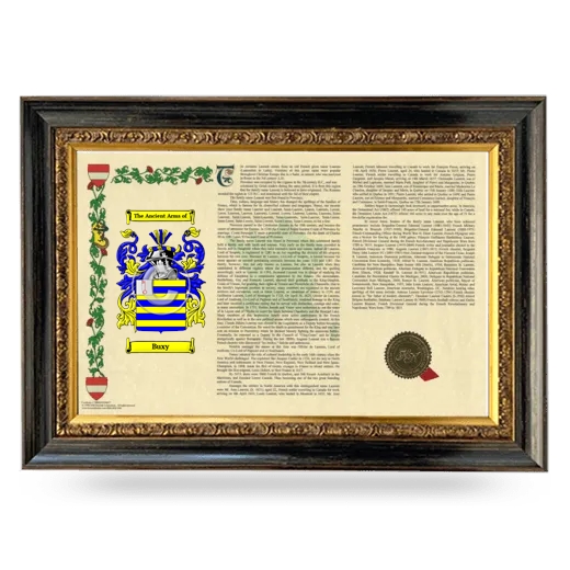 Buxy Armorial Landscape Framed - Heirloom