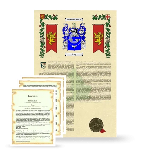 Bouy Armorial History and Symbolism package