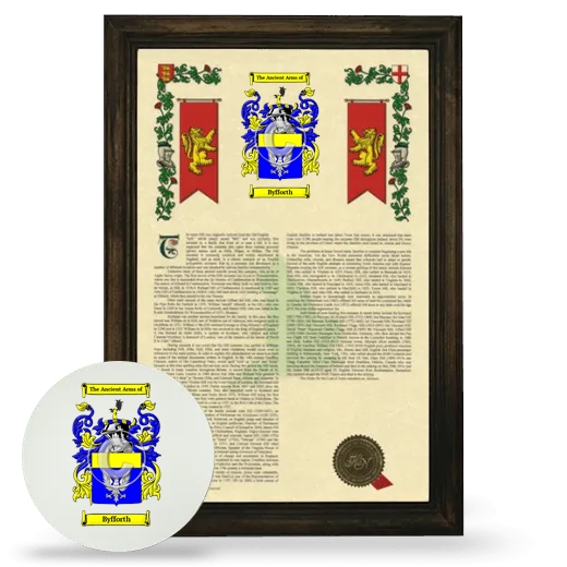 Byfforth Framed Armorial History and Mouse Pad - Brown