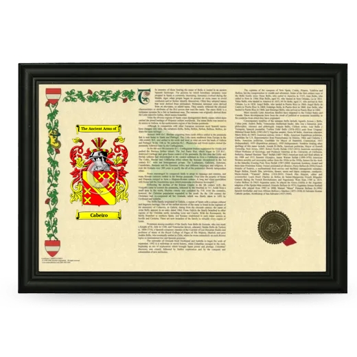 Cabeiro Armorial Landscape Framed - Black