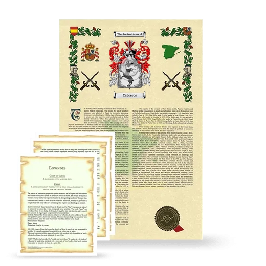 Cabreros Armorial History and Symbolism package