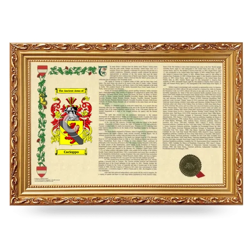 Cacioppo Armorial Landscape Framed - Gold