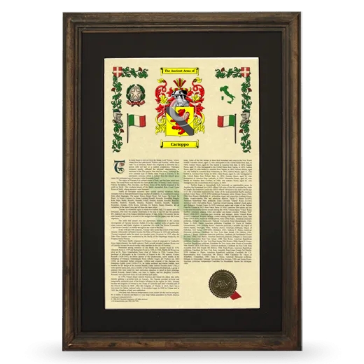 Cacioppo Deluxe Armorial Framed - Brown