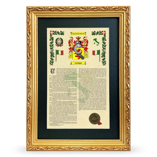 Cacioppo Deluxe Armorial Framed - Gold