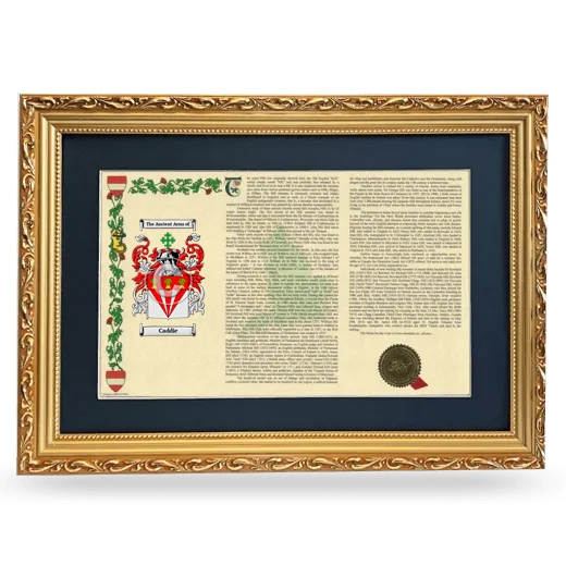 Caddie Deluxe Armorial Landscape Framed - Gold