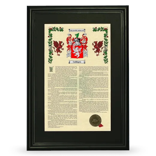 Caddagen Deluxe Armorial Framed - Black